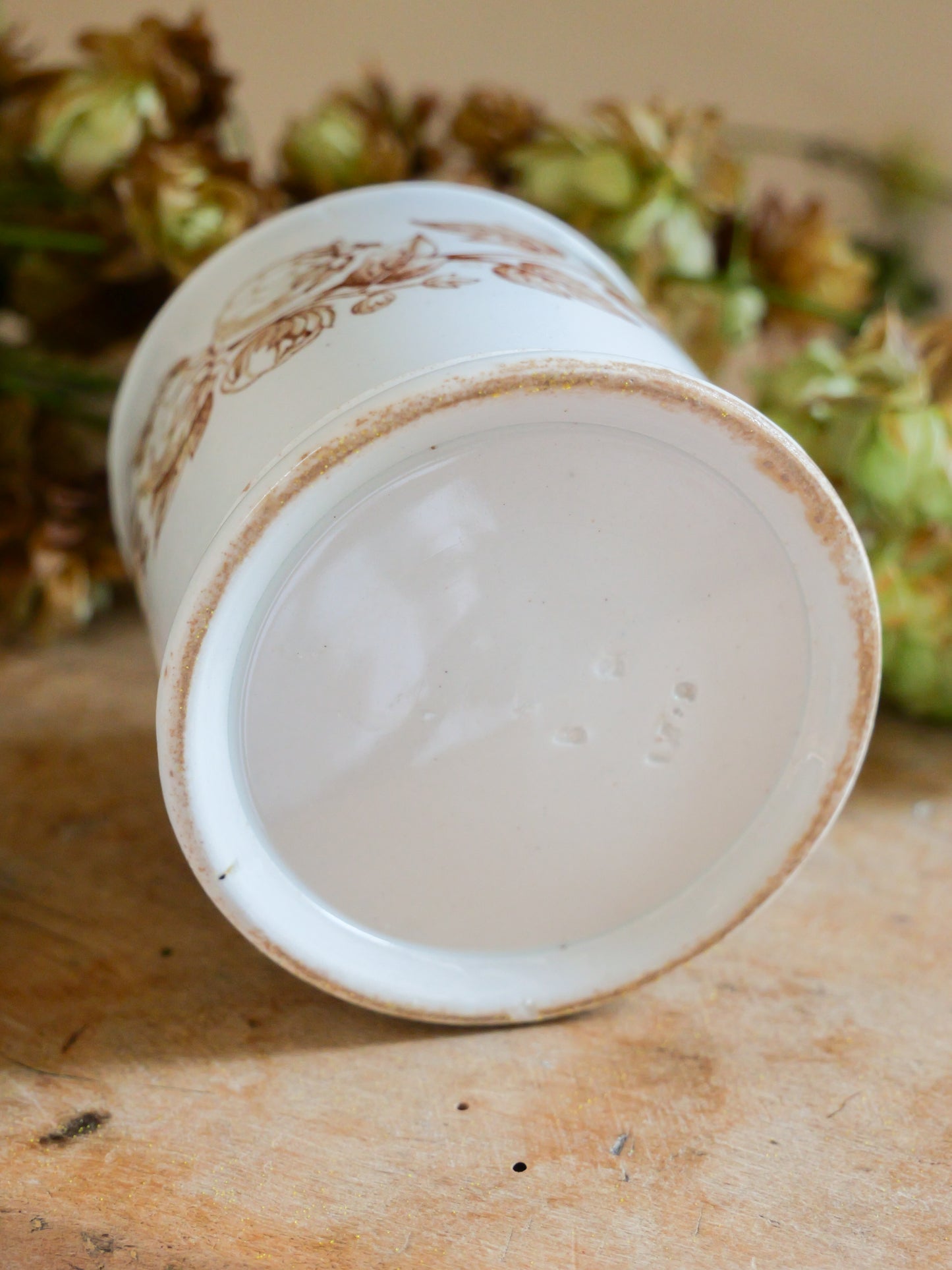 Small Antique Hop Transfer Mug