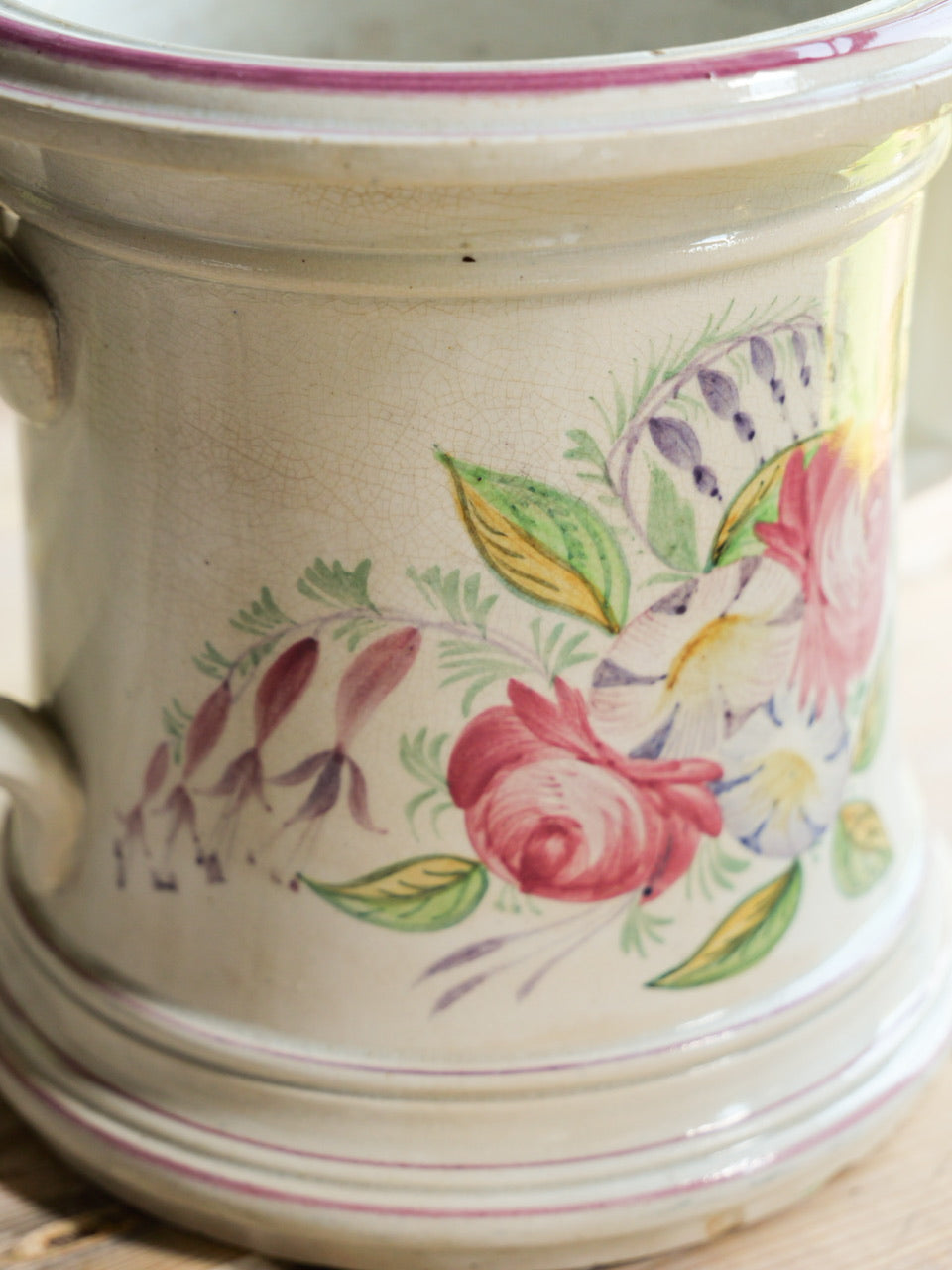 Large 19th Century Inscribed Hand Painted Loving Cup