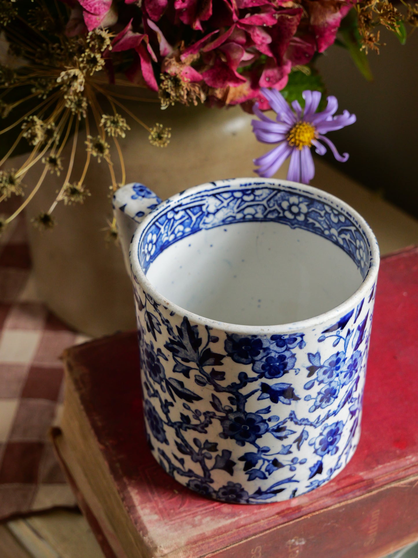 19th Century Blue & White Transferware Mug