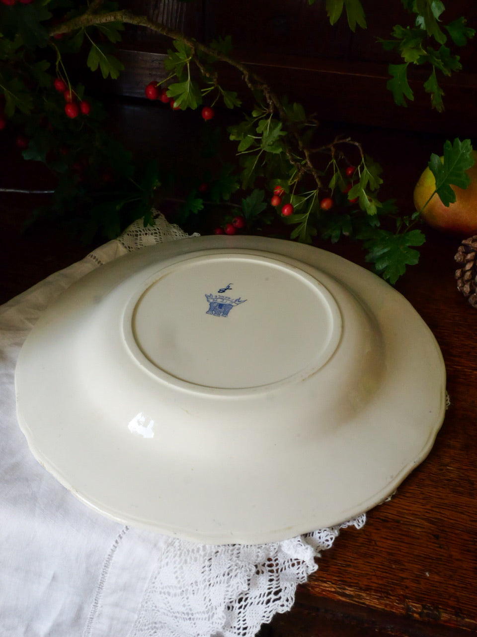 Vintage French Faience Cockerel Dish