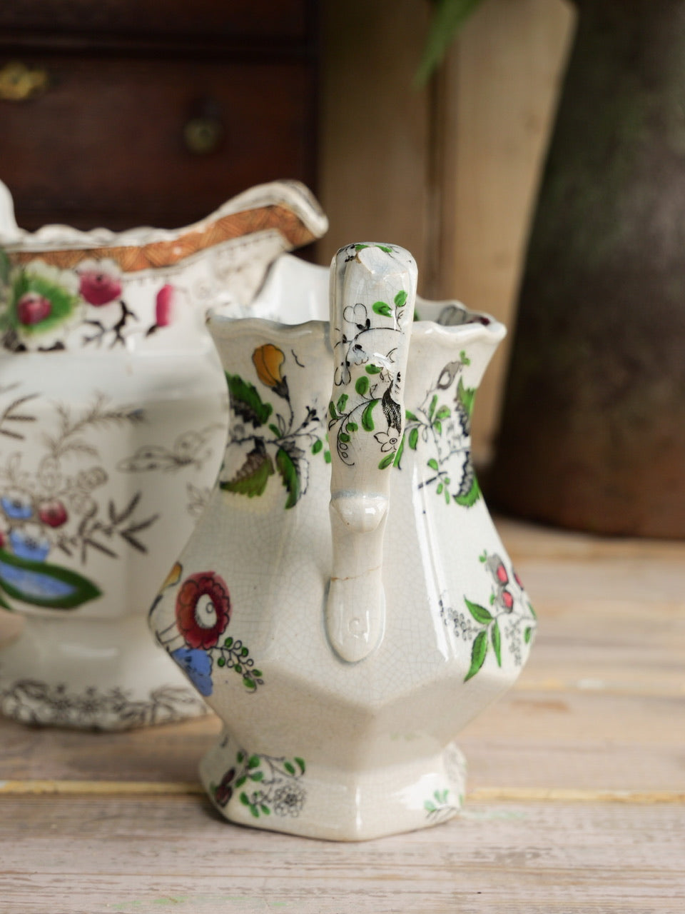 Antique Transferware Jugs - Set of 2