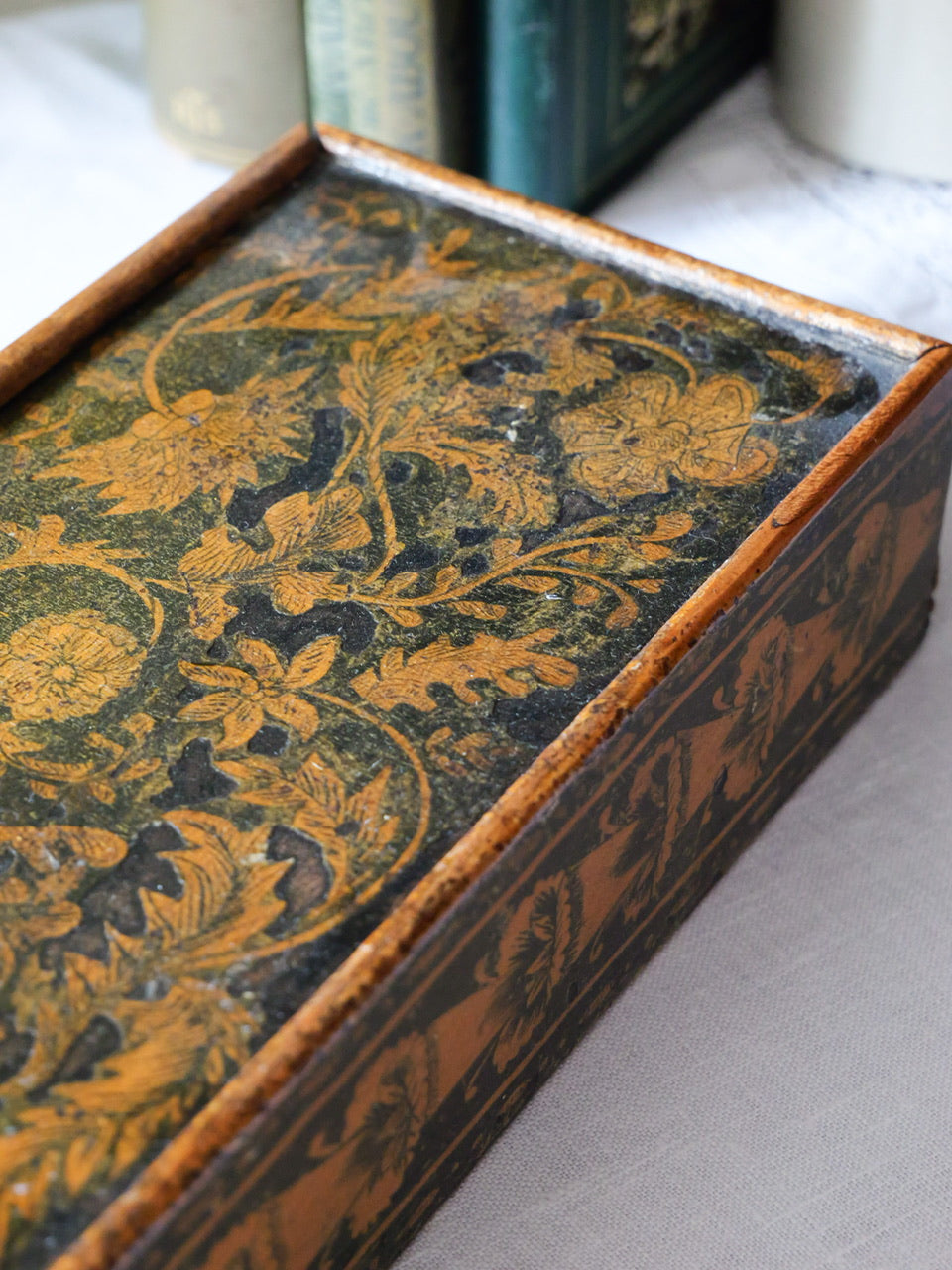 Antique Regency Penwork Box