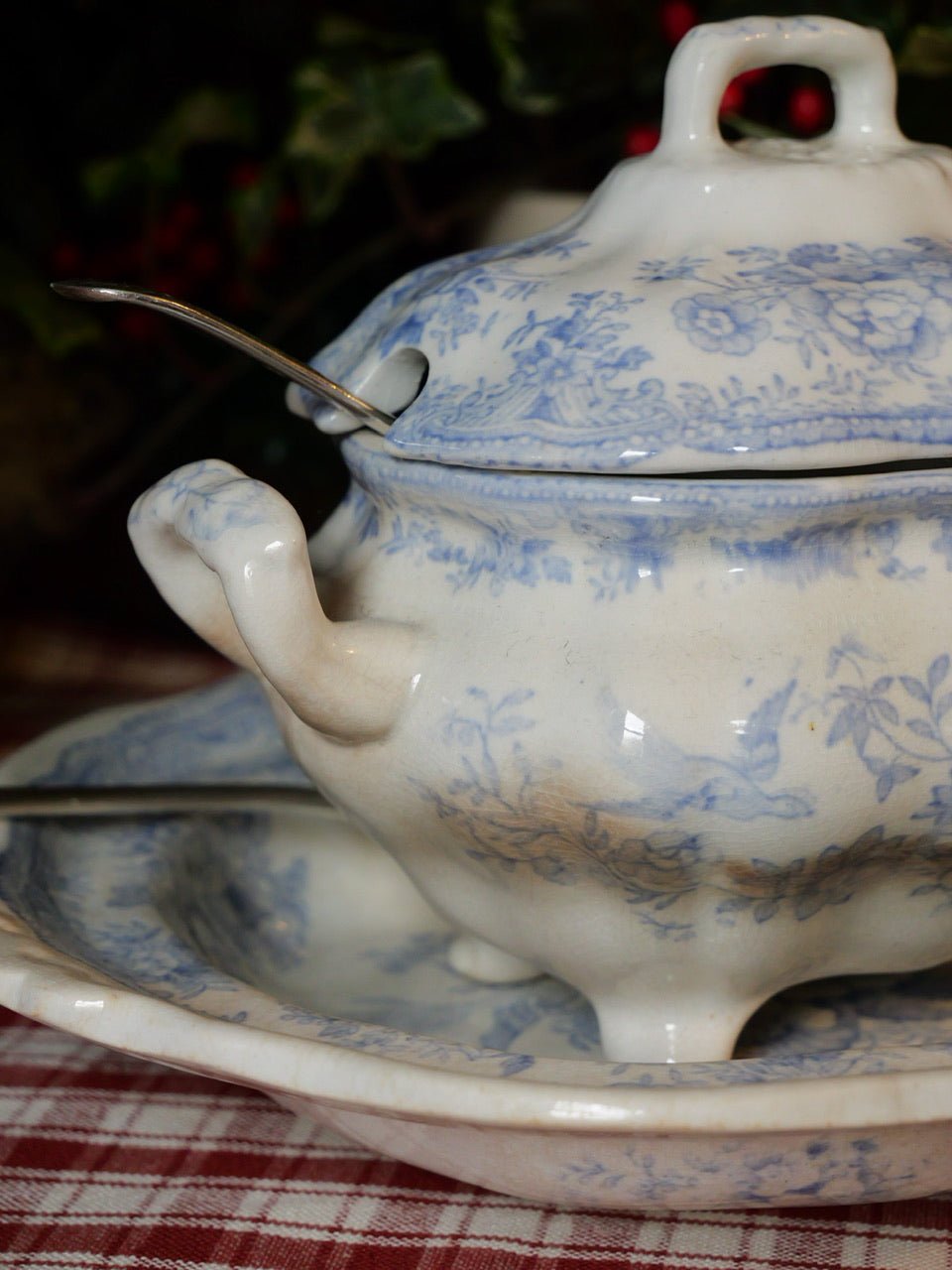 Small Antique Asiatic Pheasants Tureen