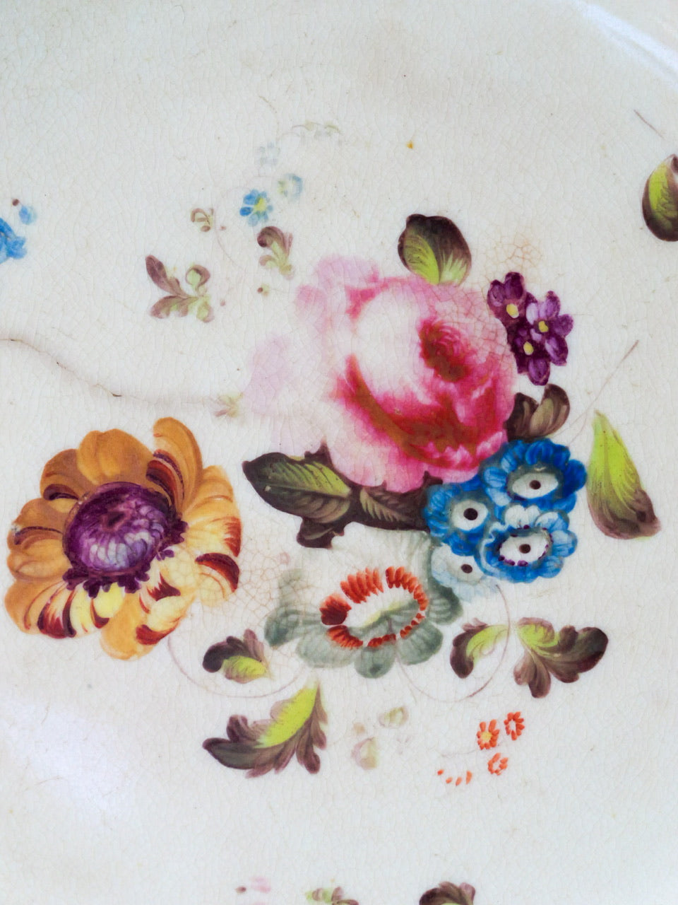 Antique Floral Plate