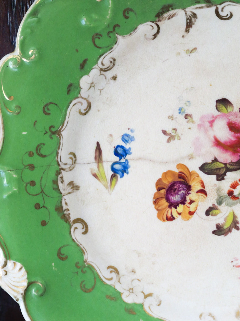 Antique Floral Plate