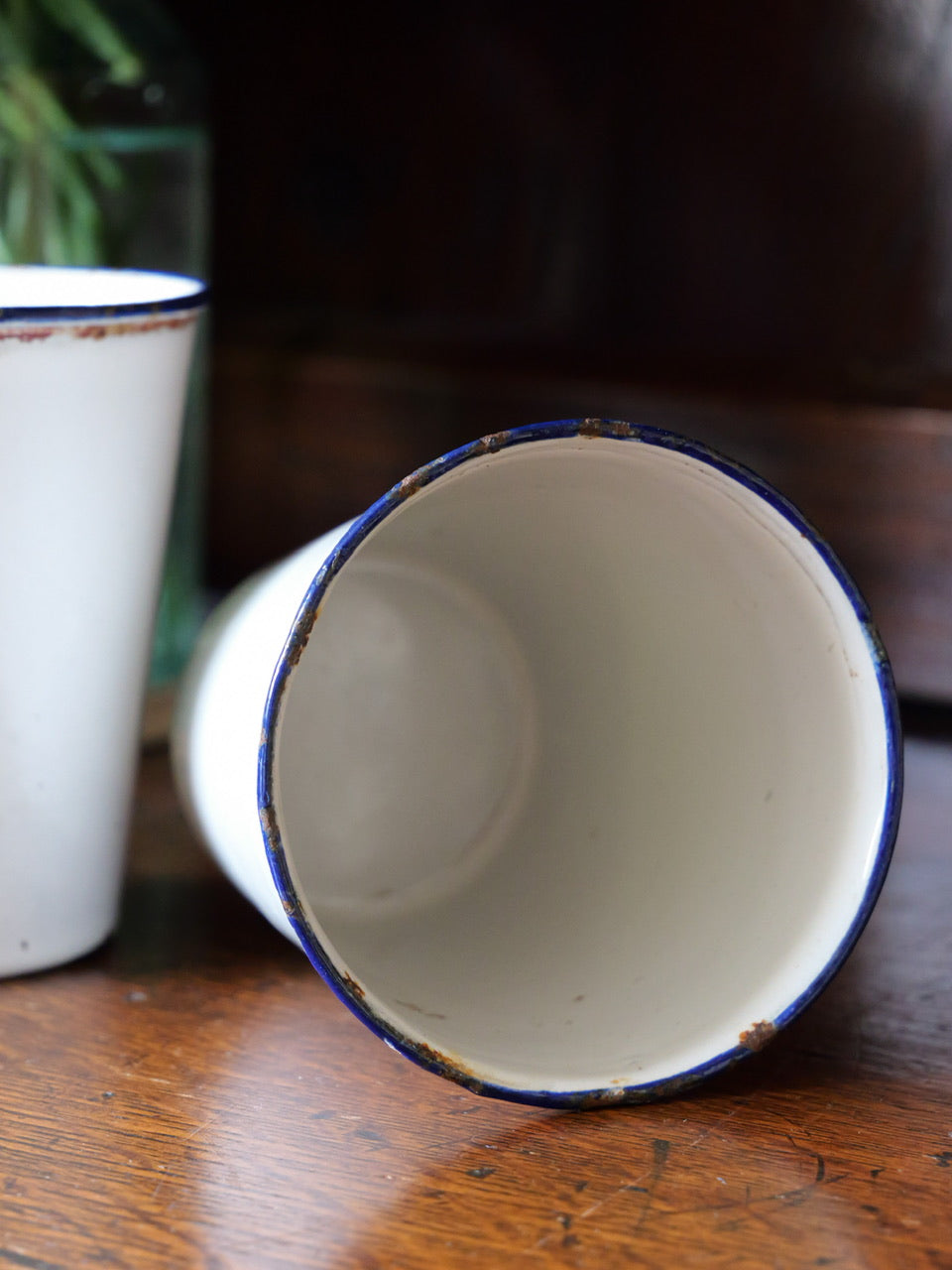 Vintage Enamel Tumbler Set