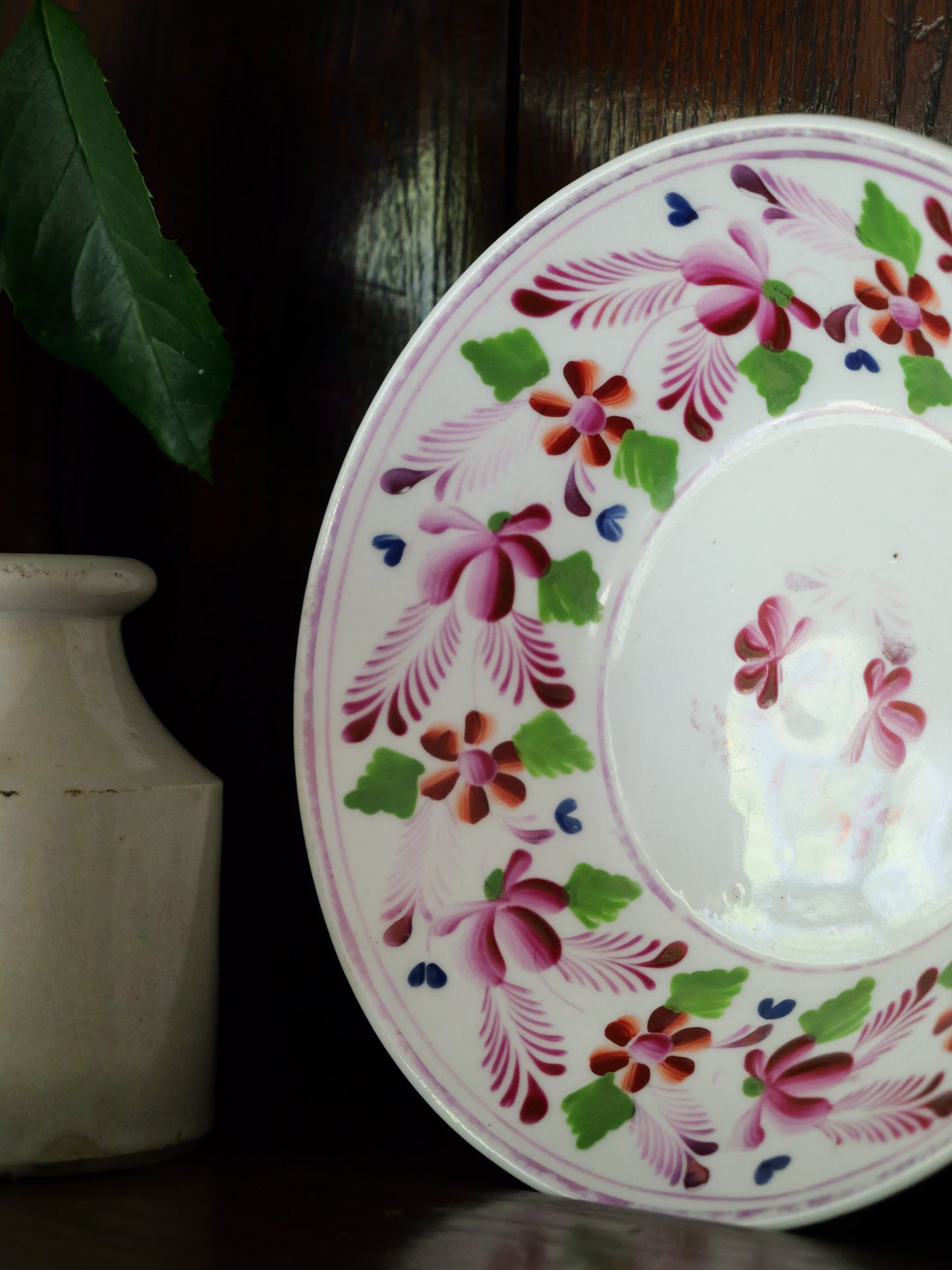 Antique Hand-painted Lustre Saucer