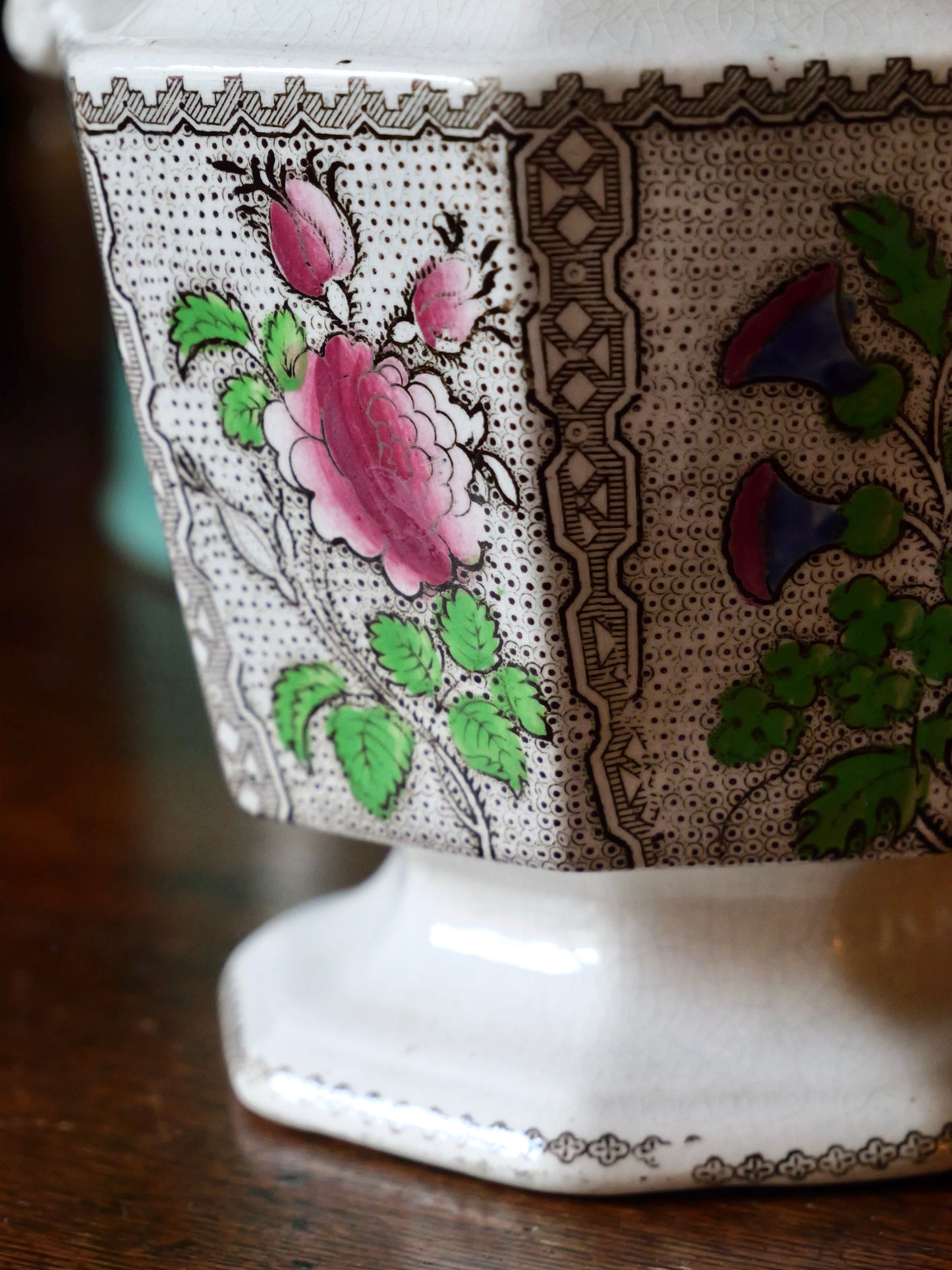 19th Century Hexagonal Transferware Jug