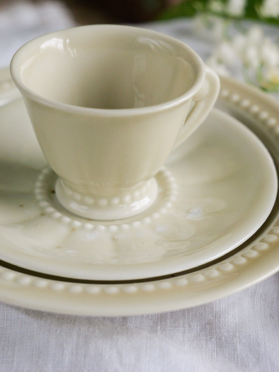 Tiny Beaded French Tea Set