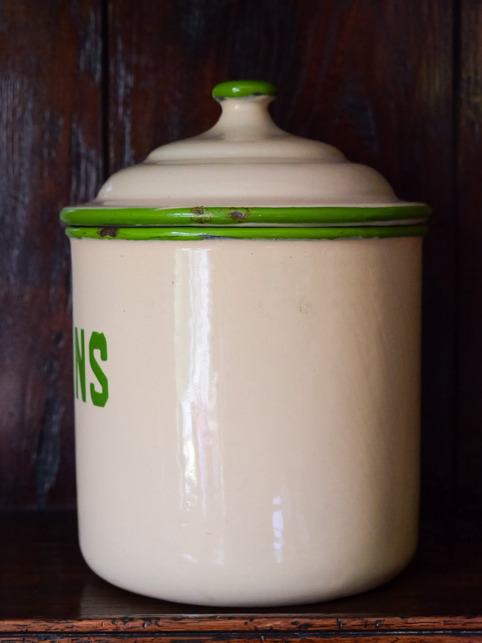 Vintage Enamel ‘Raisins’ Container