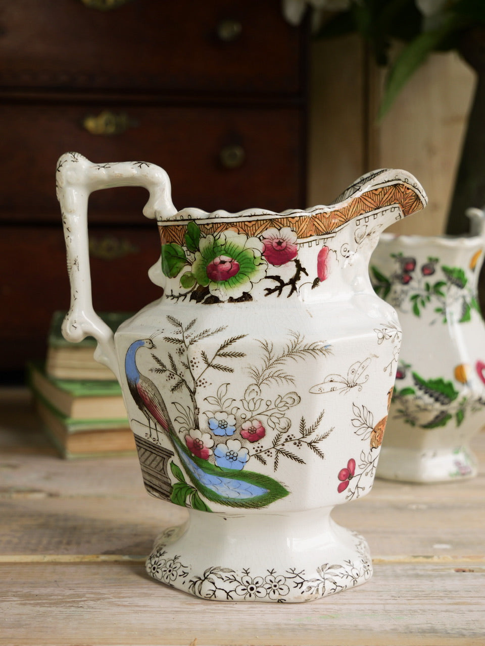 Antique Transferware Jugs - Set of 2