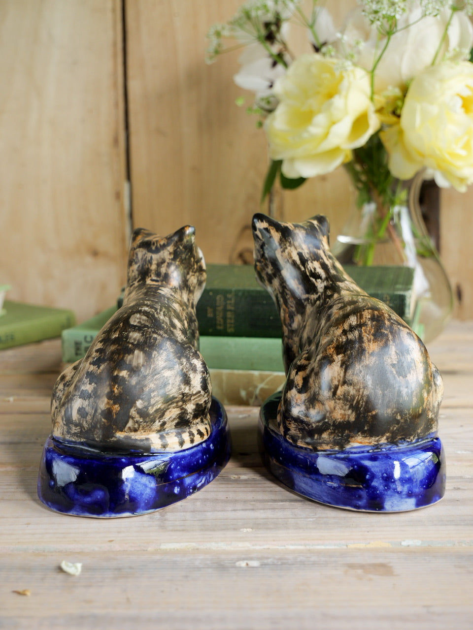 Pair of Antique Staffordshire Hand painted Cats
