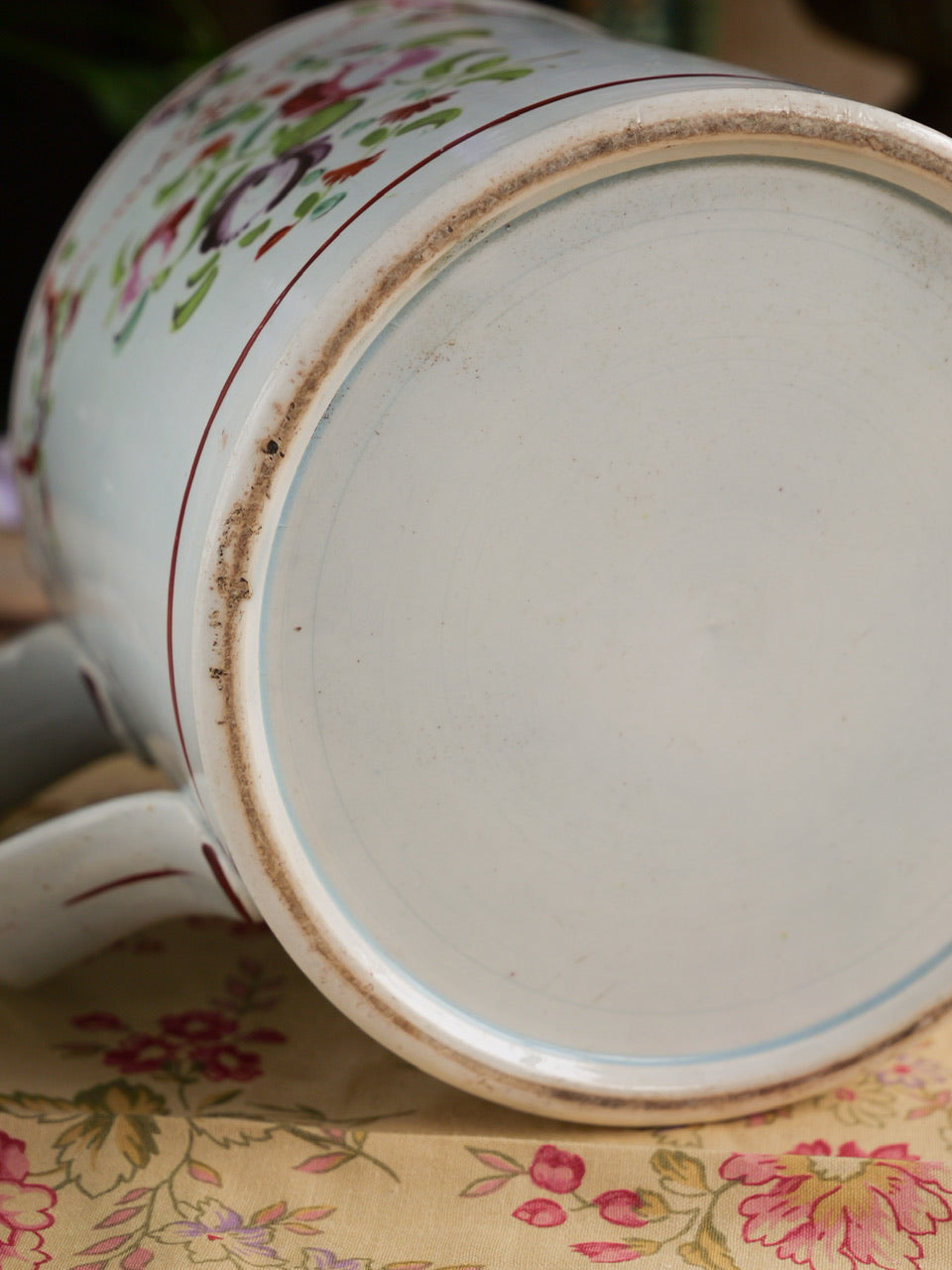 Large Hand Painted Georgian Pearlware Mug