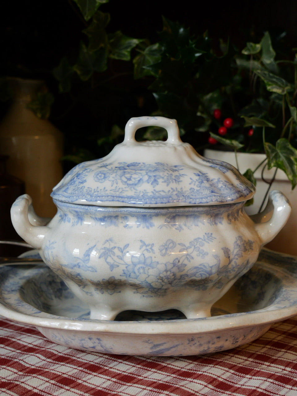 Small Antique Asiatic Pheasants Tureen
