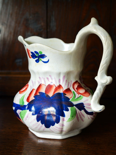 Antique Gaudy Welsh Pouch Jug