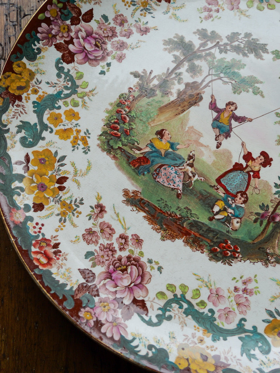 Large Antique Charger Plate