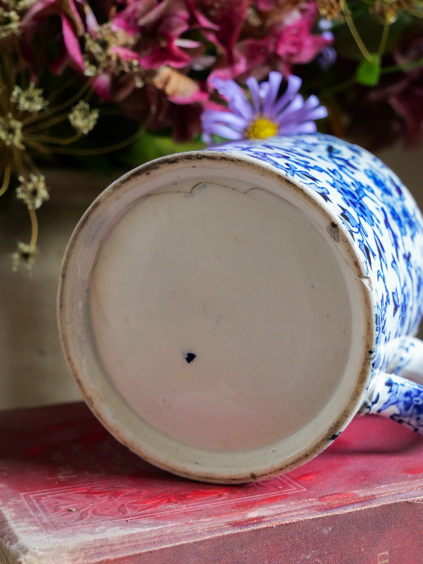 19th Century Blue & White Transferware Mug