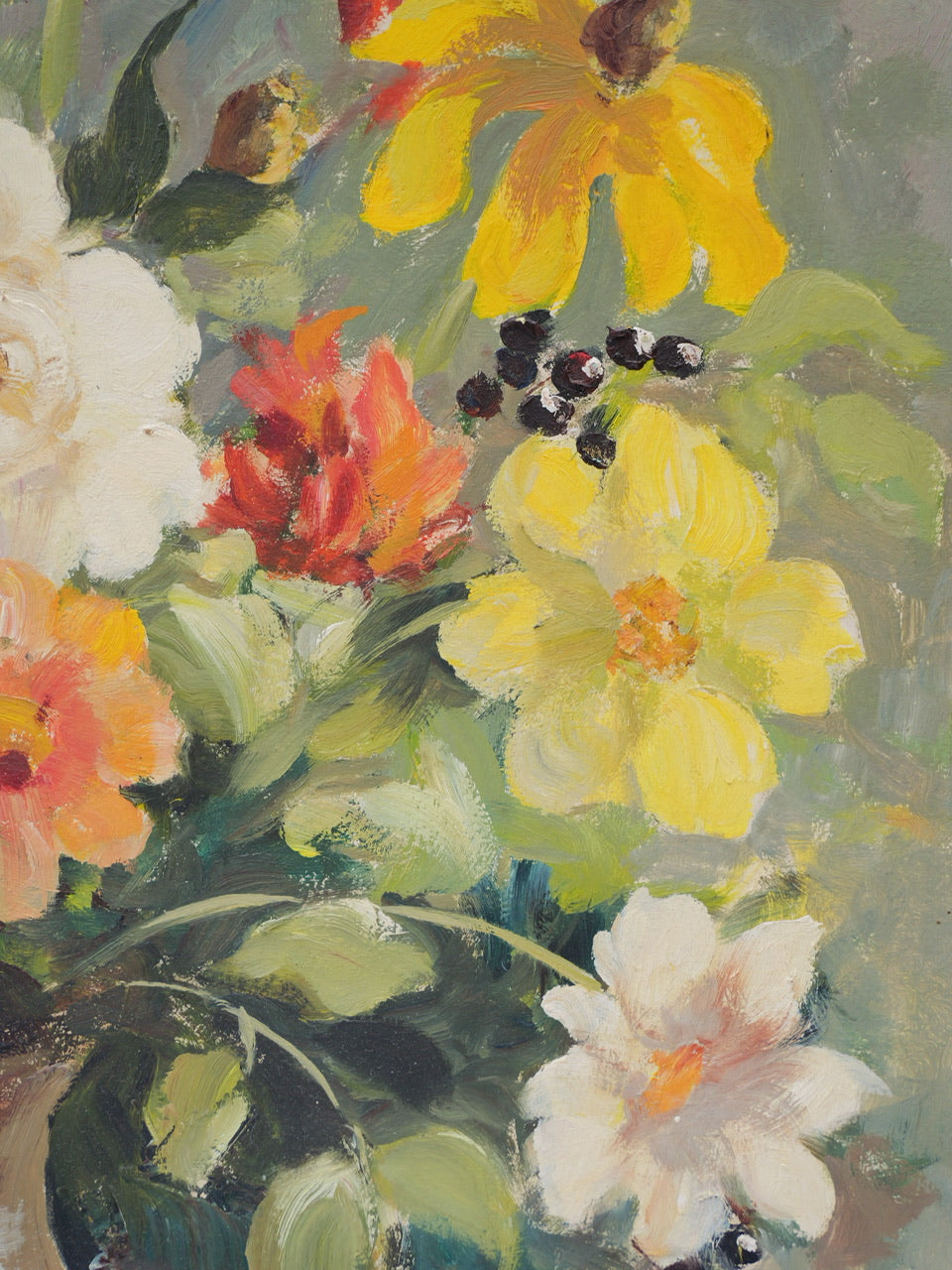 Vintage ‘Summer in Bloom’ Still Life Oil Painting
