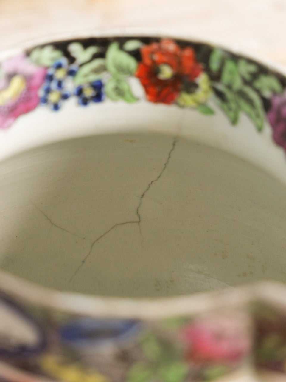18th Century Georgian Pearlware Avian Transferware Jug