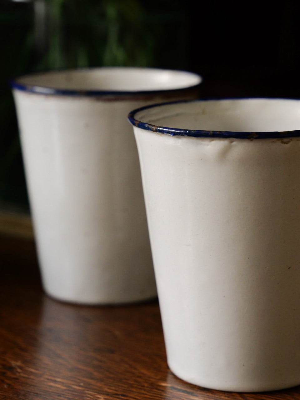 Vintage Enamel Tumbler Set