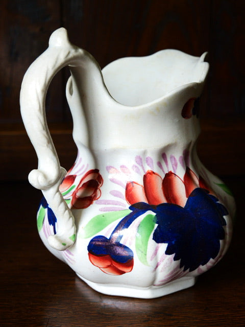 Antique Gaudy Welsh Pouch Jug