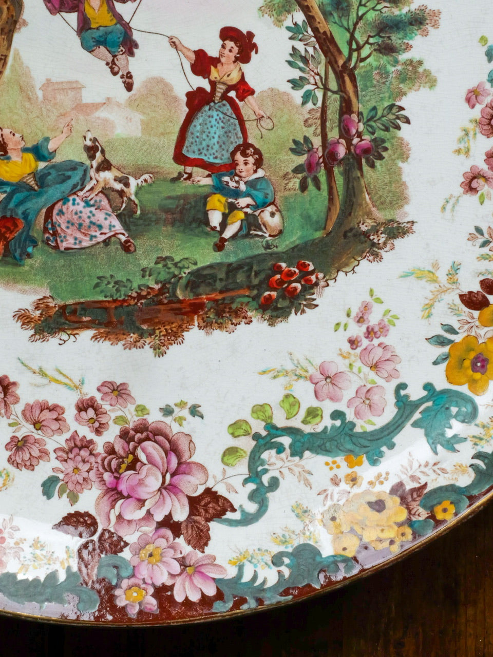 Large Antique Charger Plate