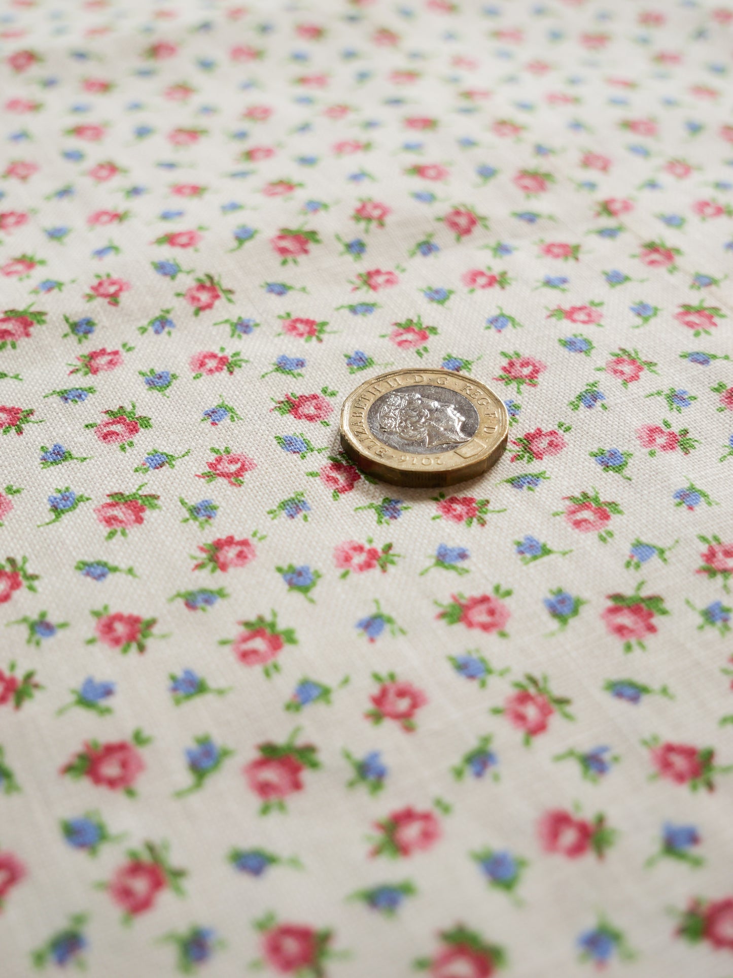 REMNANT - Vintage French Ditsy Rose Cotton