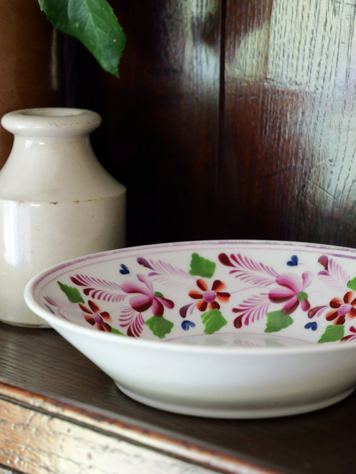 Antique Hand-painted Lustre Saucer