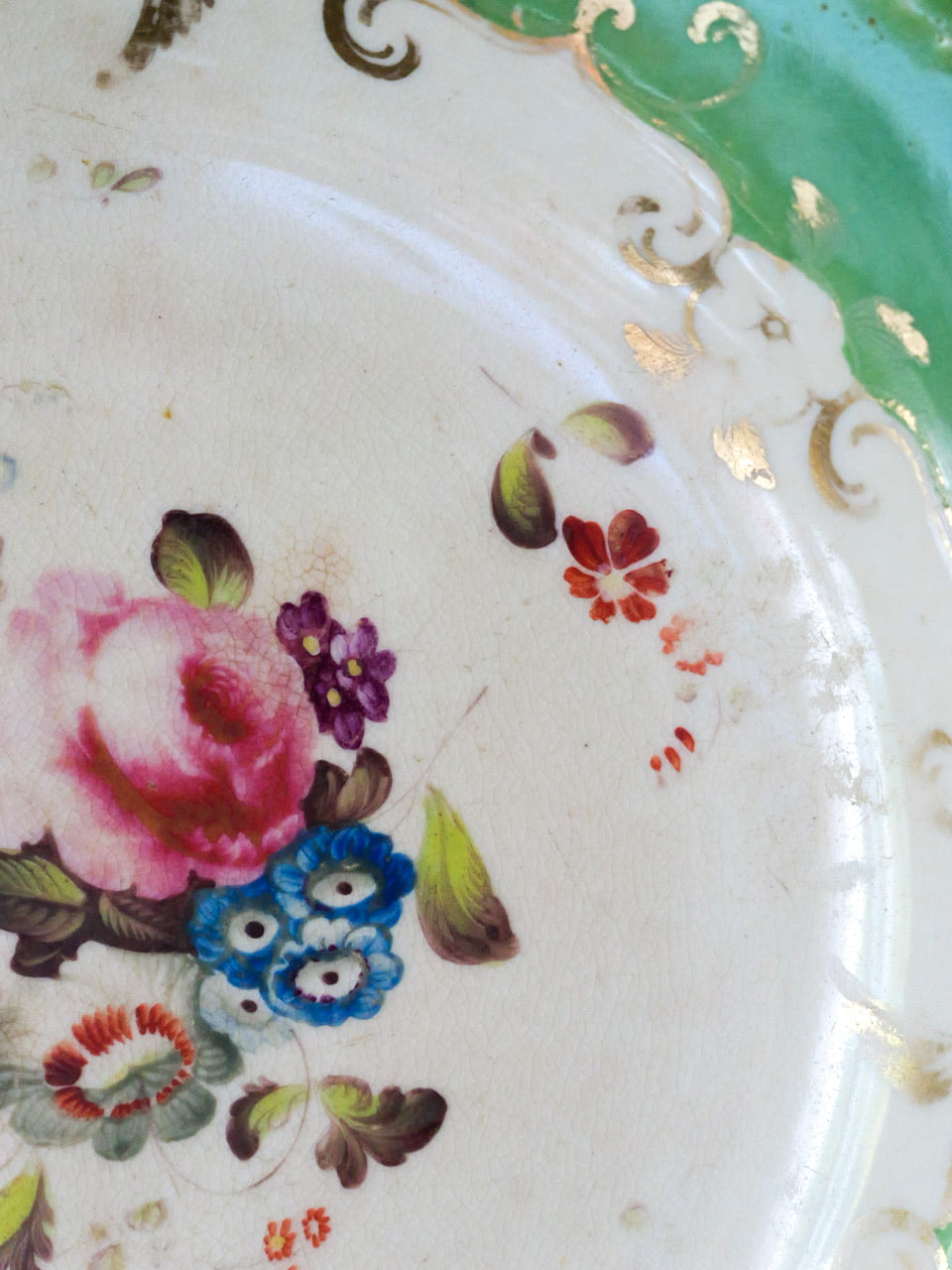 Antique Floral Plate