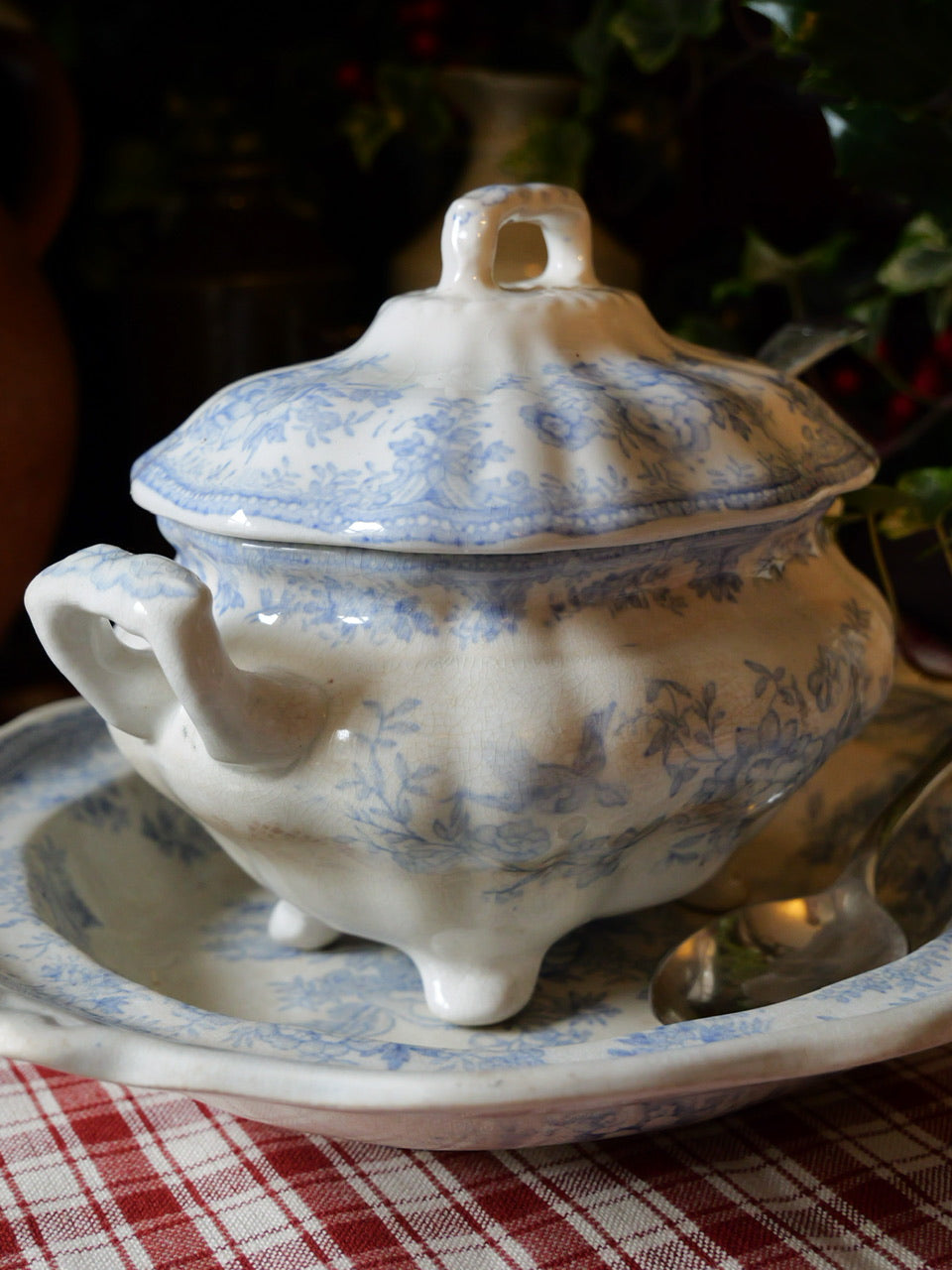 Small Antique Asiatic Pheasants Tureen