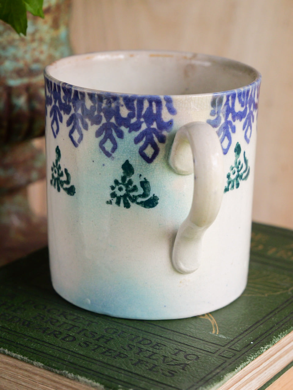Small Antique Spongeware Mug