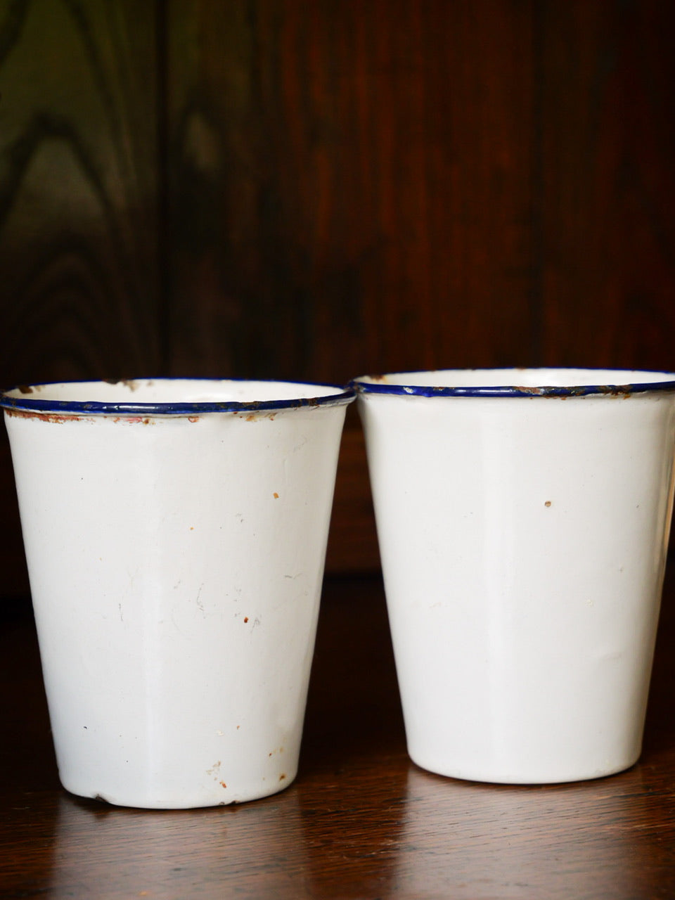 Vintage Enamel Tumbler Set
