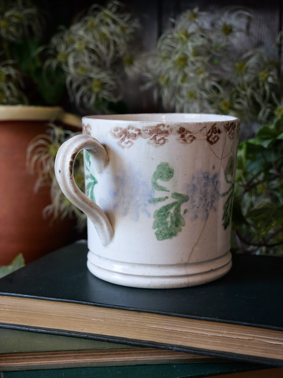 Antique Spongeware Mug #1