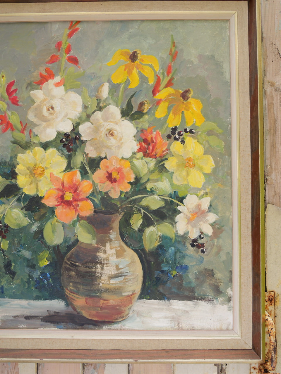 Vintage ‘Summer in Bloom’ Still Life Oil Painting
