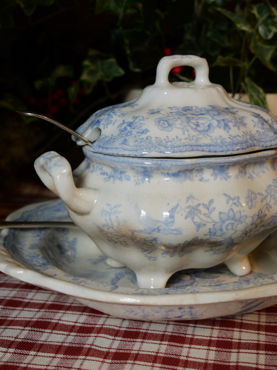 Small Antique Asiatic Pheasants Tureen