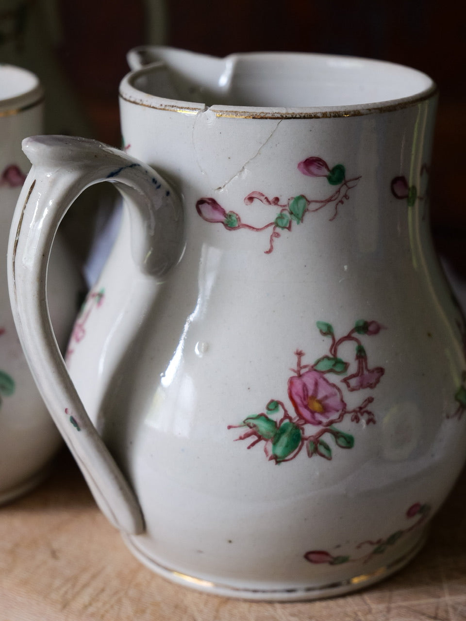 Vintage French Floral Jugs - Set of 3
