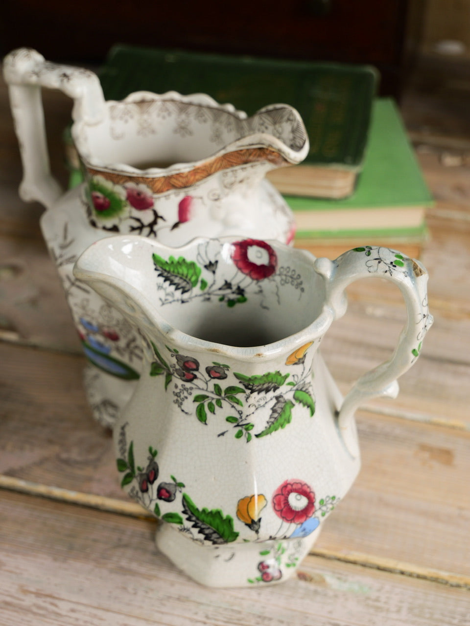 Antique Transferware Jugs - Set of 2