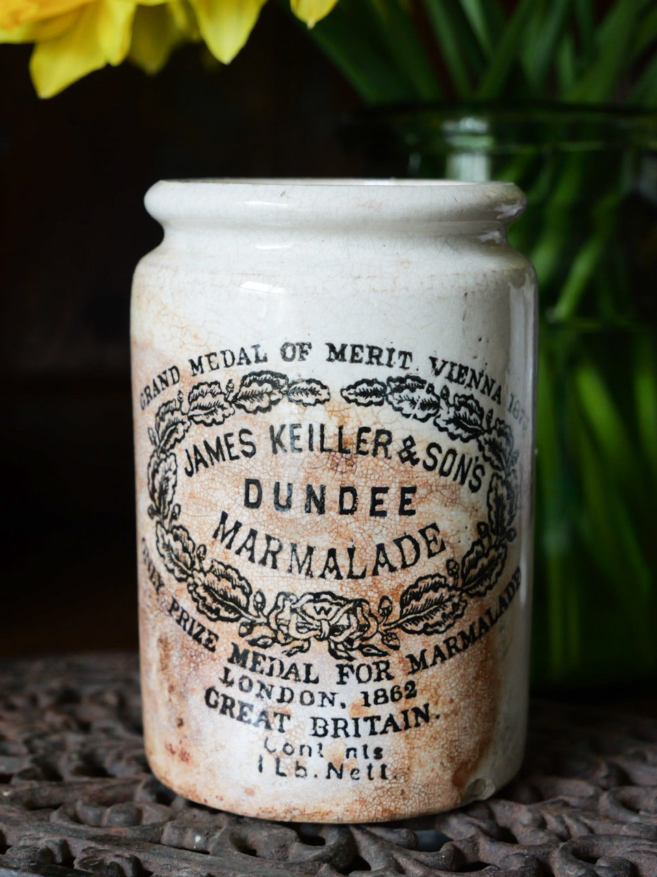 Early James Keiller 1lb Shouldered Marmalade Pot