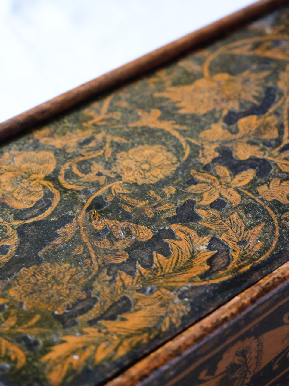 Antique Regency Penwork Box