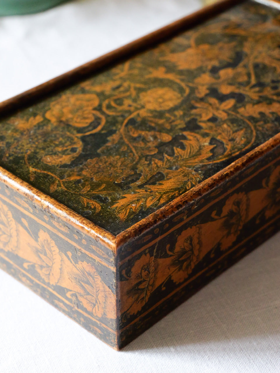 Antique Regency Penwork Box