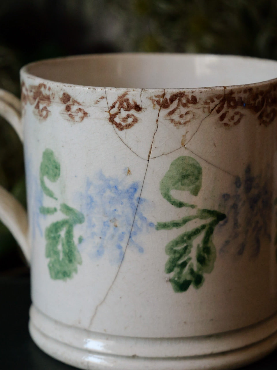 Antique Spongeware Mug #1