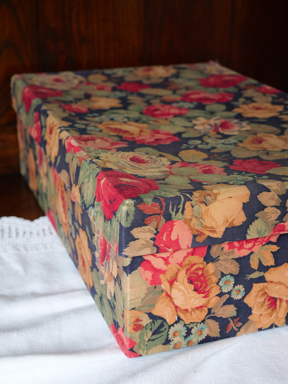 Vintage Fabric Covered Box