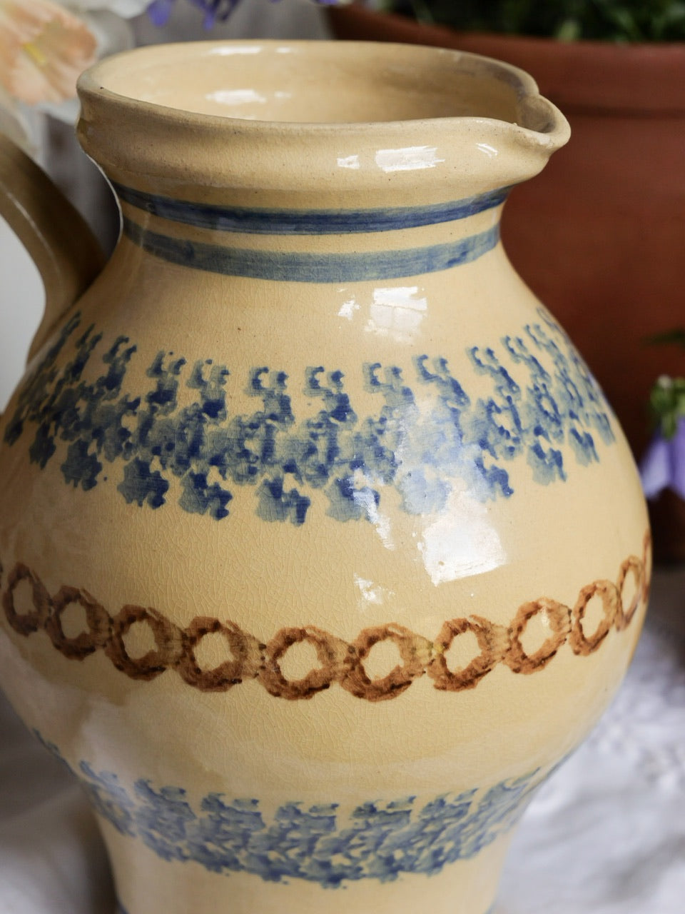 Antique Spongeware Jug