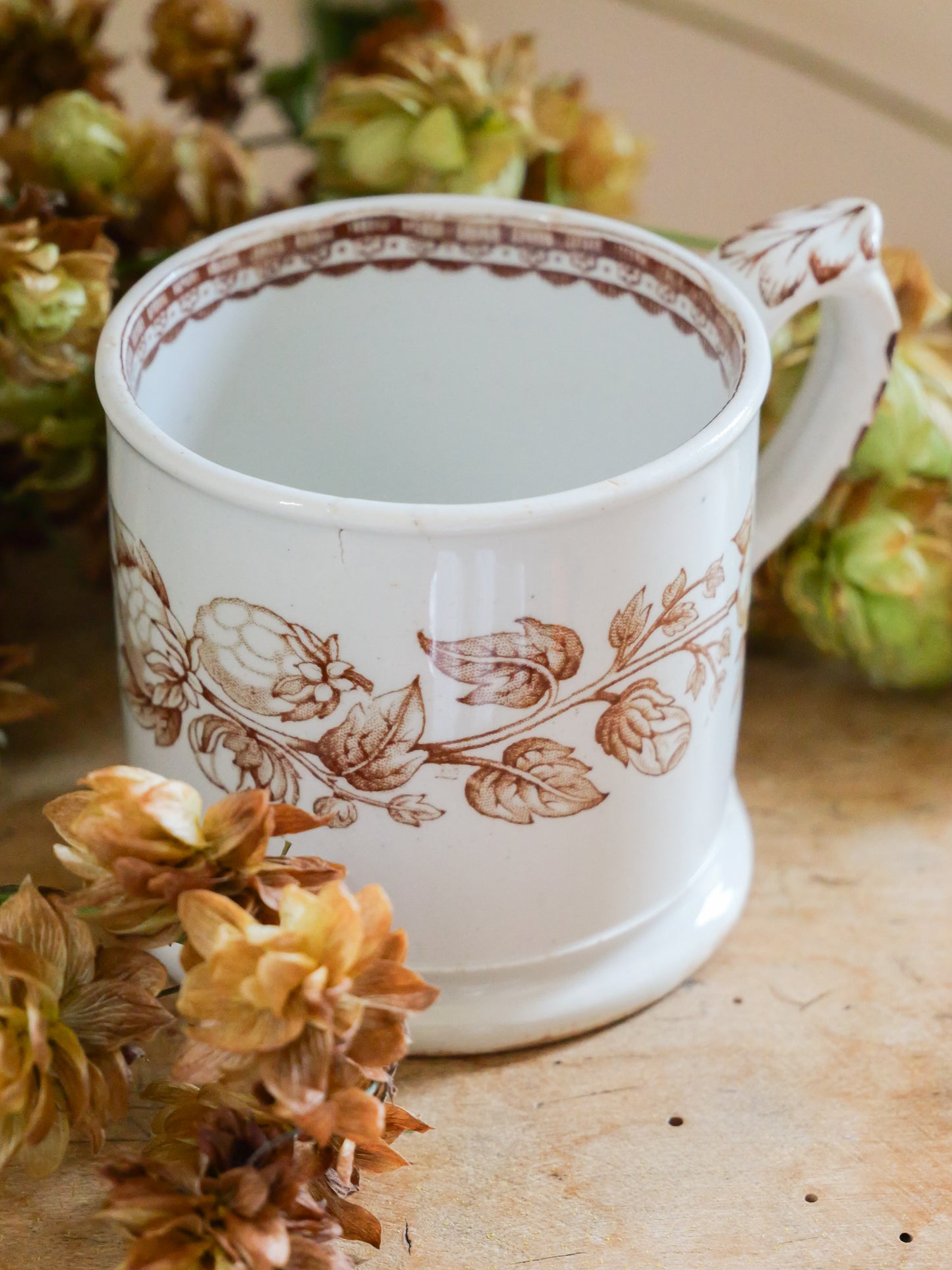 Small Antique Hop Transfer Mug