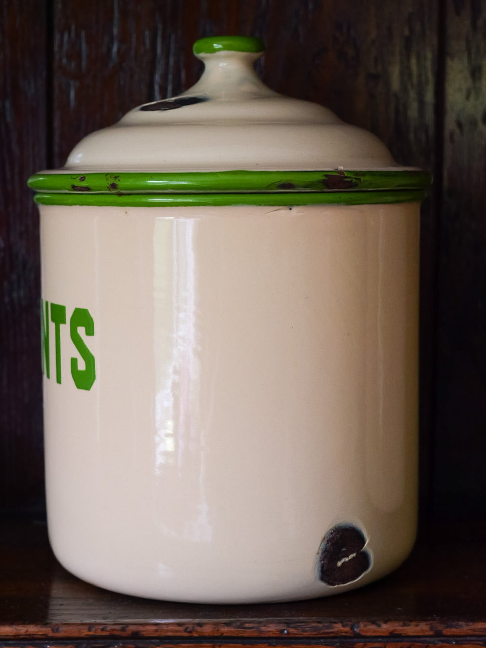 Vintage Enamel ‘Currants’ Container