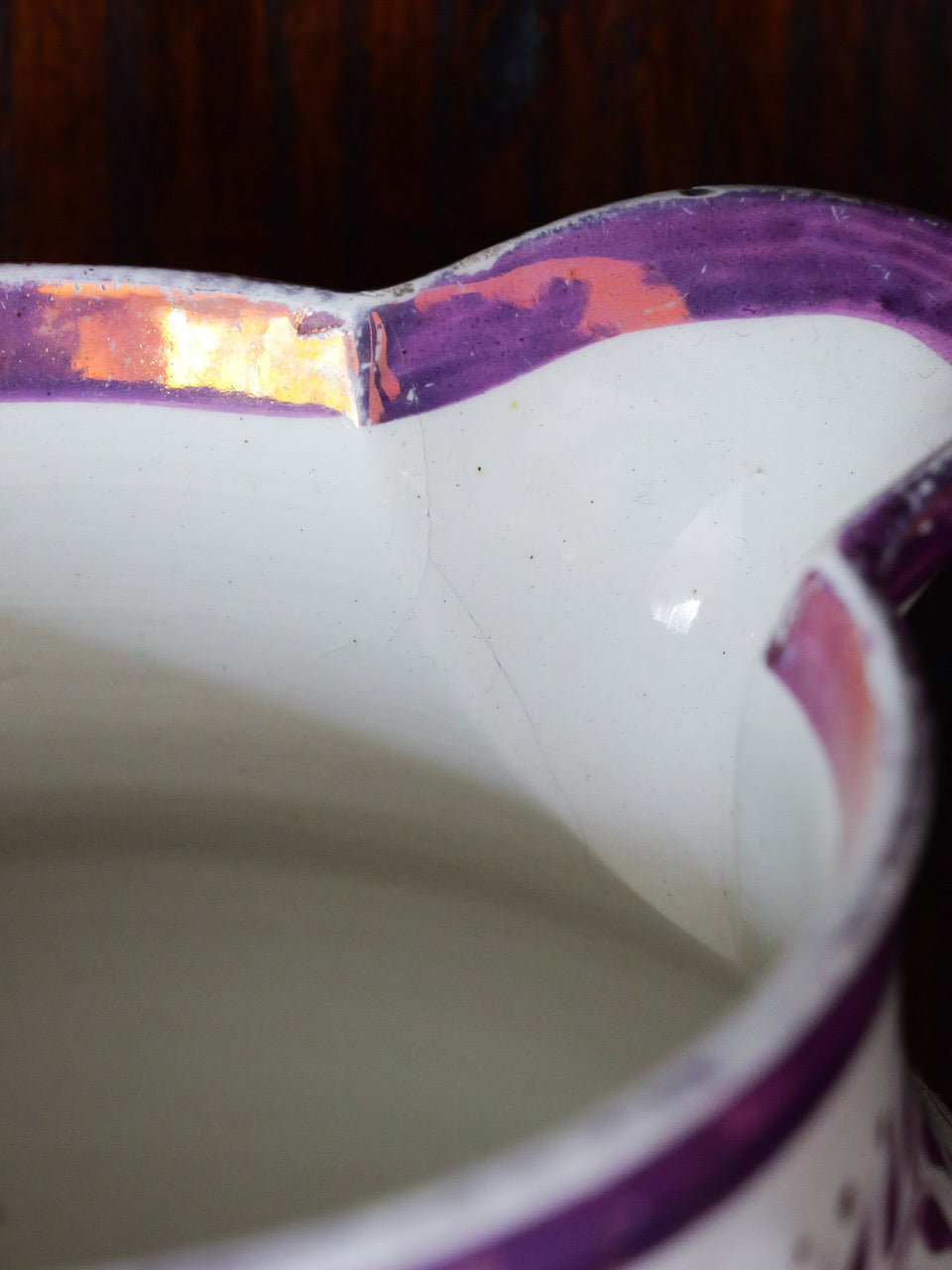 Antique Sunderland Lustre Strawberry Jug