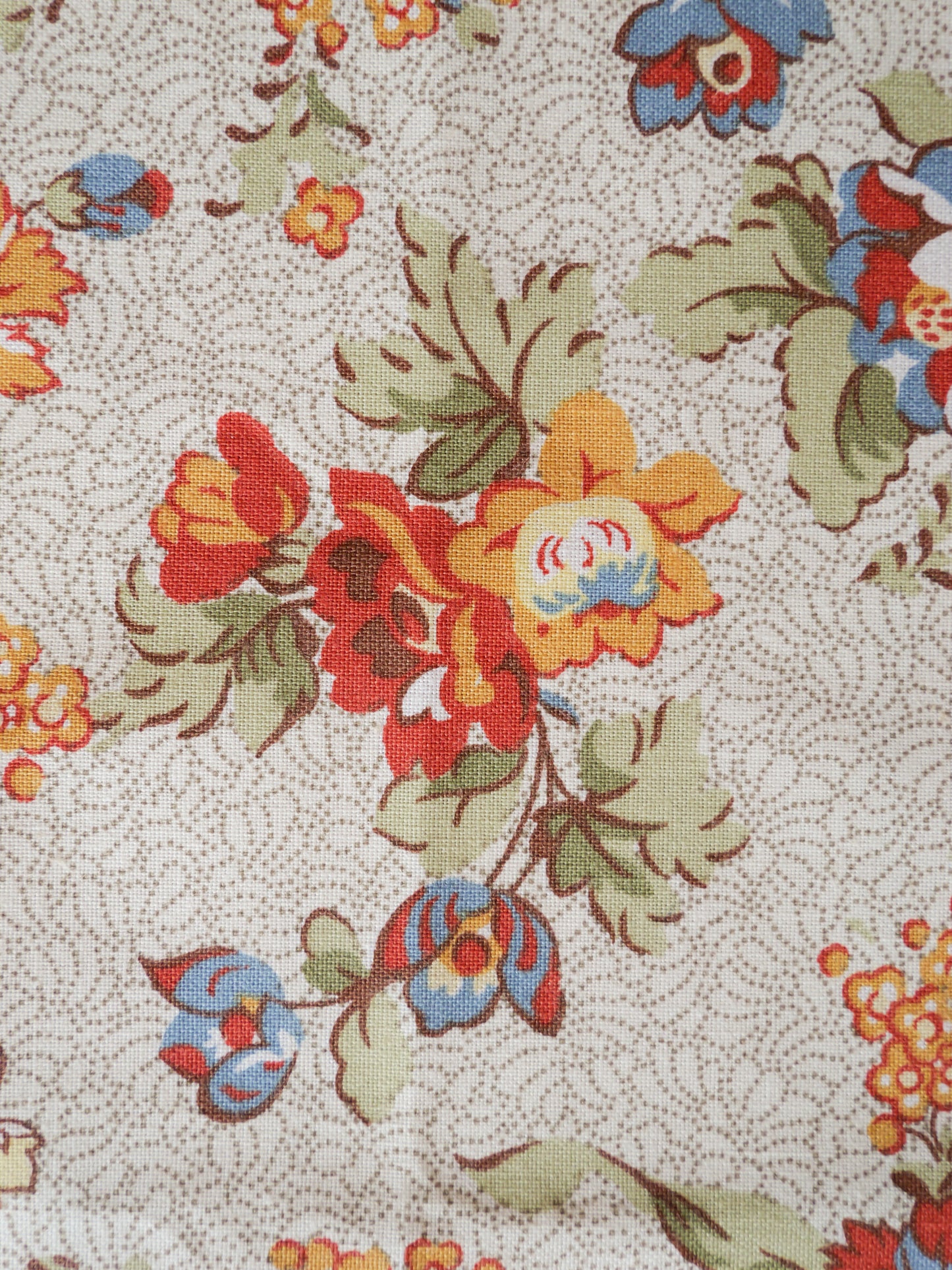 LENGTH: Vintage Laura Ashley Floral Cotton - Oranges
