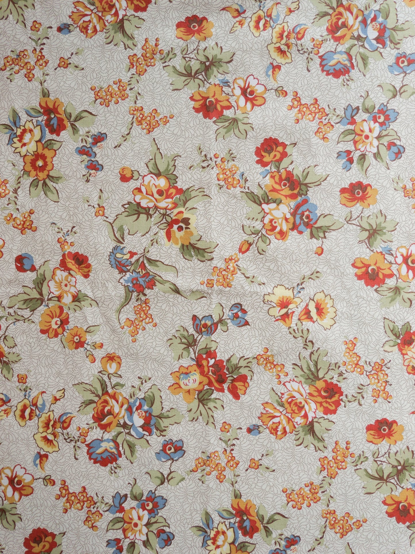 LENGTH: Vintage Laura Ashley Floral Cotton - Oranges