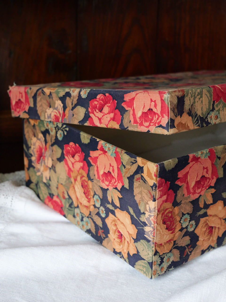 Vintage Fabric Covered Box