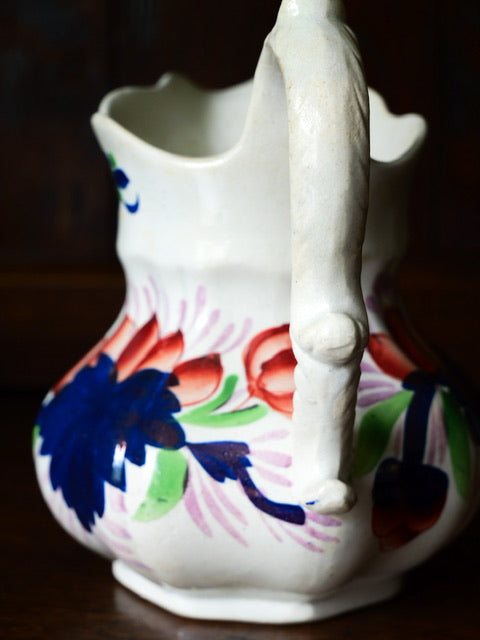Antique Gaudy Welsh Pouch Jug